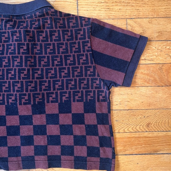 FENDI MARE Vintage 90s FF Zucca Polo - Picture 9 of 15